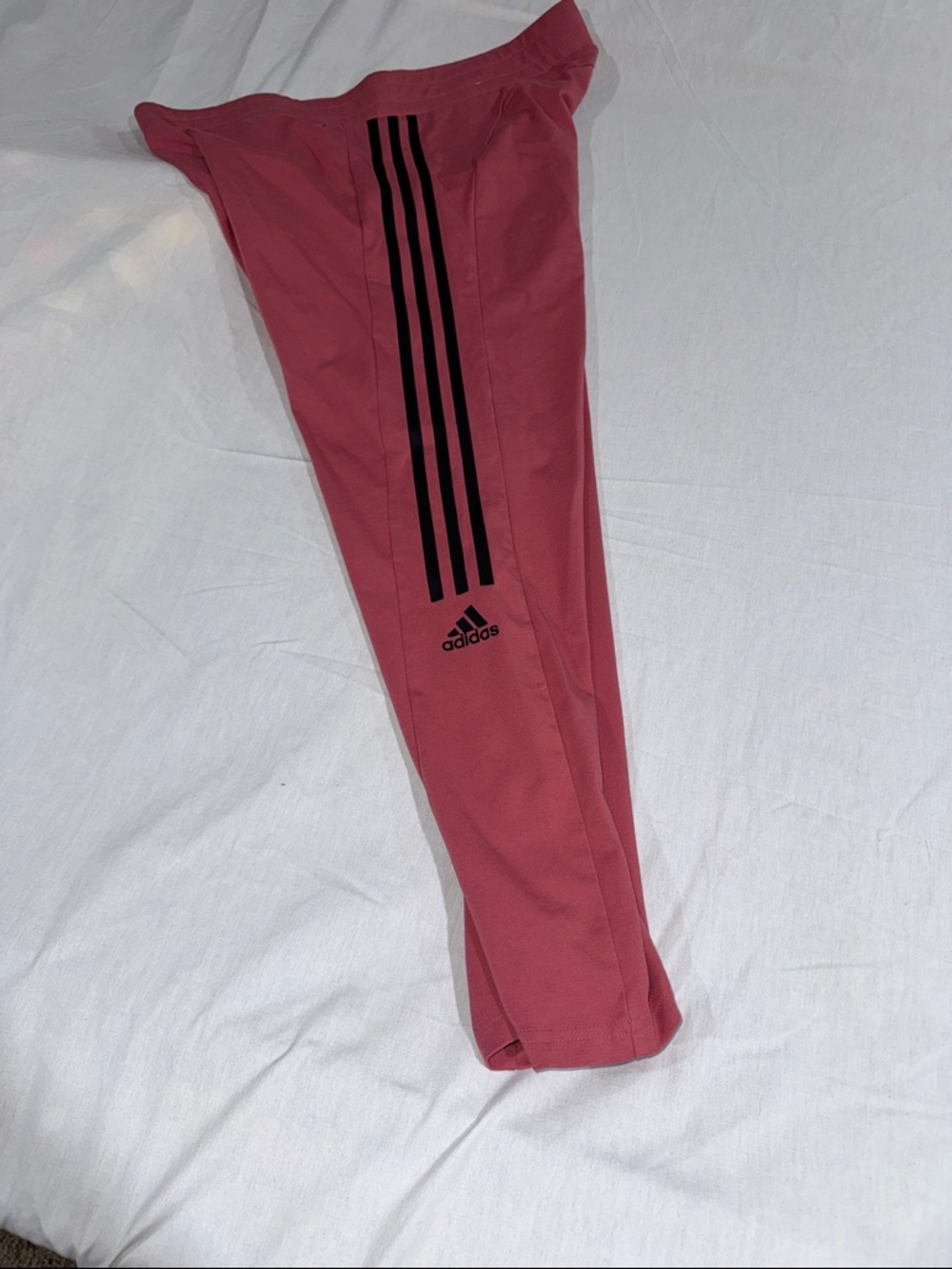 adidas Pink Leggings with Black Side Stripe - Picture 2 of 5